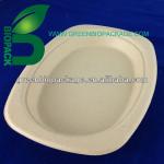 biodegradable and eco-friendly 500ml Bamboo Pulp Food Packing Plate C51-0670