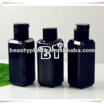 black colour square shape plastic shampoo bottle 60ml BT701