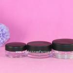 black cosmetic jars plastic RT--10g