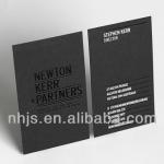 black paper business card with custom foil logo js-box-0021