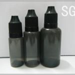 black plastic bottles PET 10ml and black childproof cap 10ml