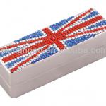 Bling crystal Emgland Flag metal lipstick case / lipstick holder L30003A