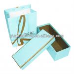 blue color handmade cardboard tie box packaging YJ000019