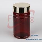 Bottle Plastic , 100cc Bottle PET Plastic , Bottle Plastic for Medicine &amp; Pills B-100R