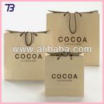 Brown kraft paper bag with handles wholesale TB-B0034