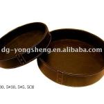 Brown leather tray for hotel home office. TP001