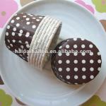 brown with white polka dot cupcake case HP-C0403