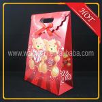 Cartoon cute design resealable handle wedding candy chocolate christmas gift paper bag bx0030