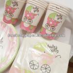 cater&#39;s baby print paper cup and plate LS-018