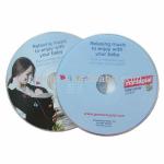 CD music printing with custom artwork printed on disc surface