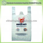 cheap and selling well Promotional supermarket t shirt plastic bag with customers artwork top grade printing T20