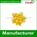 Cheap decorative gift ribbon star bow yellow color for Easter s3da