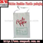 China manufacturer of multi-colors flexo printing pp woven bag with shoulder length handle for 10kgs rice packing rice bag