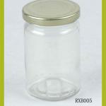 Clear Glass Jam Jar with Metal Lid RXS028