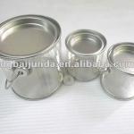 clear plastic container with metal lids and handle bjd-827-06