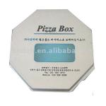 CMYK full color printing white Hexagon pizza box wholesale Pizza box-03