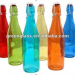 color juice glass bottle with lid YC