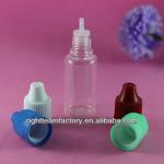 Colored squeeze bottles,PET 15ml plastic dropper bottle,childproof cap&amp;long thin tip RT-PET-15ML