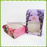 Cosmetic art paper box with window printing service OEM-0979