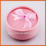 Custom color small paper talcum powder box with satin ribbon H1110007