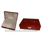 Custom fodable color red leather make up box red cosmetic box JRYH0008