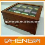 Custom Good Quality Antique Matte Wooden Box for Tea Bag TB76