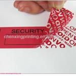 custom transparent seal sticker;security void label;tamper proof opened tape cx009