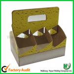 Custom wholesale corrugated paper 6 pack bottle carrier 25884441211