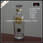 Customizable Hot Sale High Quality Eco-friendly 500ml Oval Crystal Clear Glass Bottle Made in China DBR-309D