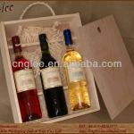 Customize Wooden Packaging Box Three-Bottle Wine Box AB-2342