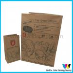 Customized brown paper bag with printing F009