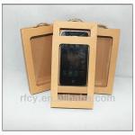 customized kraft paper packaging box for iphone case with PVC window packaging box