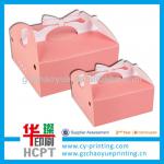 Customized Paper cardboard cake boxes with handle BH253