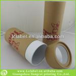 Customized round brown kraft paper box with logo printing LCT-0191