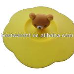 Cute Heat resistant leakproof silicone cup cover 0258