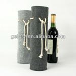 Cylinder Felt wine tote holder bottle bag gift wrap wine W/rope Lock Gelory1802013