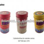 Cylindroid tea tin canister , tea tin can, tin container for tea stroge RO13082603