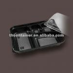 disposable plastic food container,black plastic food container STI-303