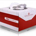 Diy cheap paper cake box with handle T130823-12