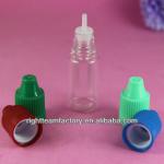 Dropper bottles 12ml eliquids,PET 10ml plastic dropper bottle,childproof cap&amp;long thin tip RT-PET-10ML