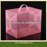 eco-friendly clear plastic shoe box with handle Customizable plastic shoe box