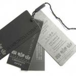 elegant garment explain hang tag with plastic seal T-002