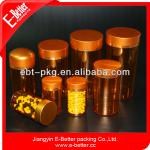 empty amber plastic capsule/pills/tablets bottle,pharmaceutical plastic container Series amber pharmaceutical plastic container