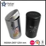 fancy cylinder tea canister, tea tin M008A