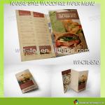 Fashion menu booklet printing with flyer style WT-CTL-570 WT-CTL-570