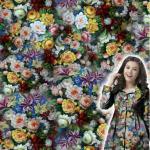 Fashion multi color flower design sublimation transfer print paper 16503