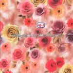 fashion multi color rose floral design sublimation heat transfer printing paper for garment fabrics H8-9