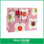 Fashion paper gift bag with flower picture CFM-001