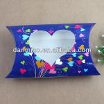 Fashionable pillow box with heart window D&amp;M0059