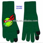 fashional cartoon image heat transfer on texting gloves DB-0135